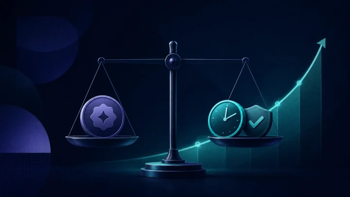 Терези порівнюють вартість AI-підписки із заощадженим часом і перевіреною якістю результату.