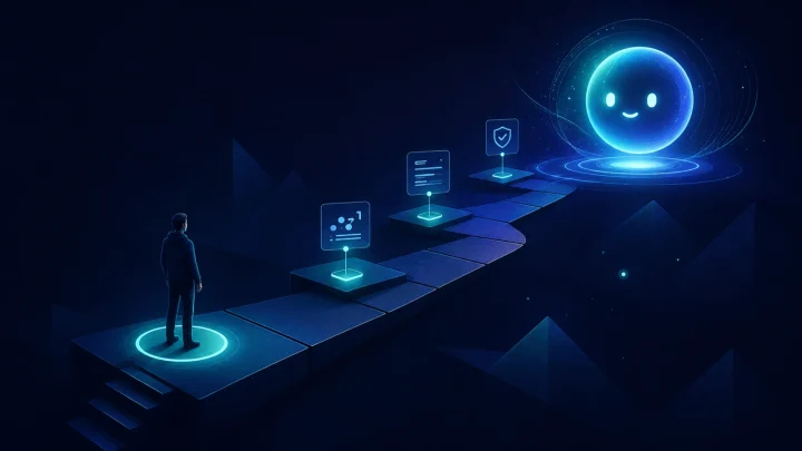 Користувач робить перші кроки цифровим маршрутом до AI-помічника.