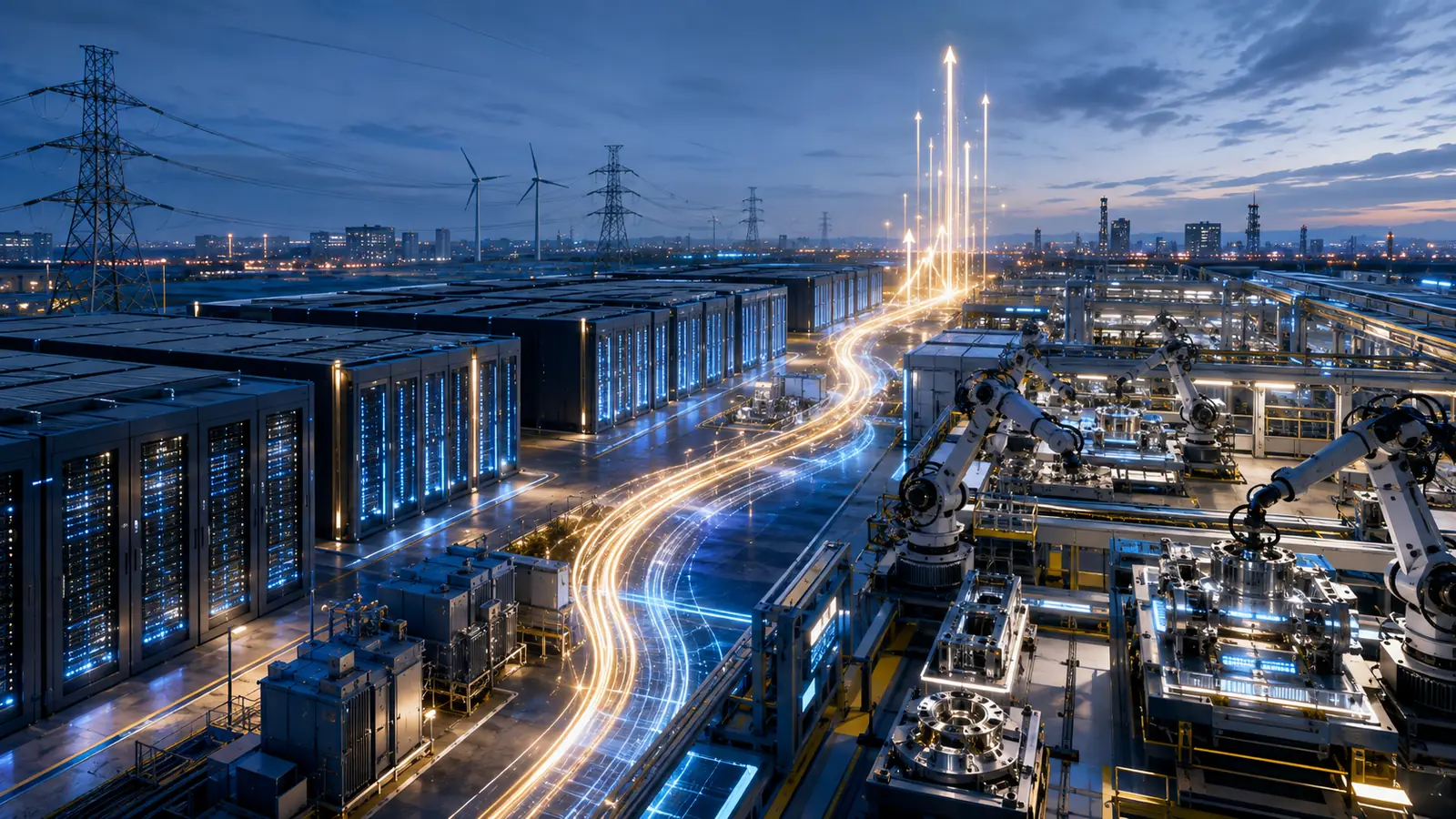 A server campus, a financial network and an automated electronics manufacturing line